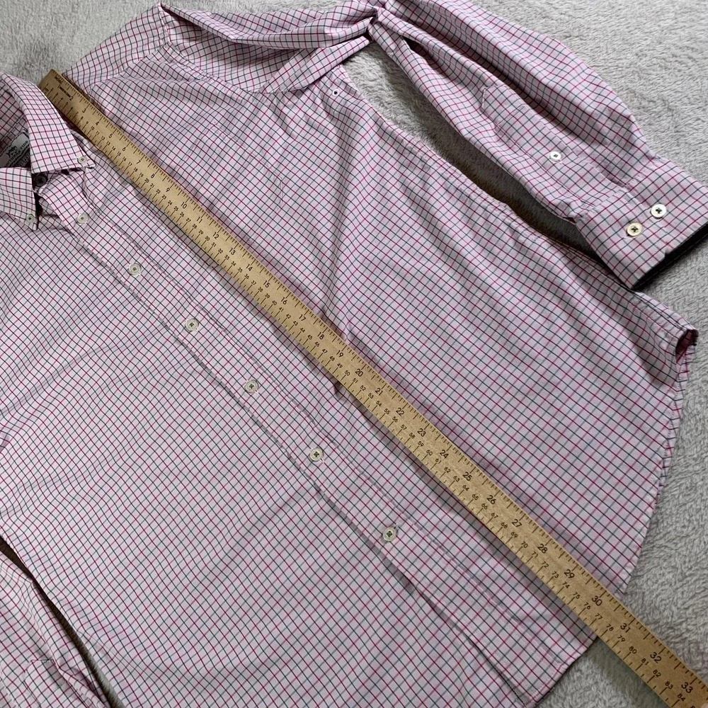 Southern Tide Shirt‎ Mens Medium Red Check Intercoastal Stretch Button Down LS